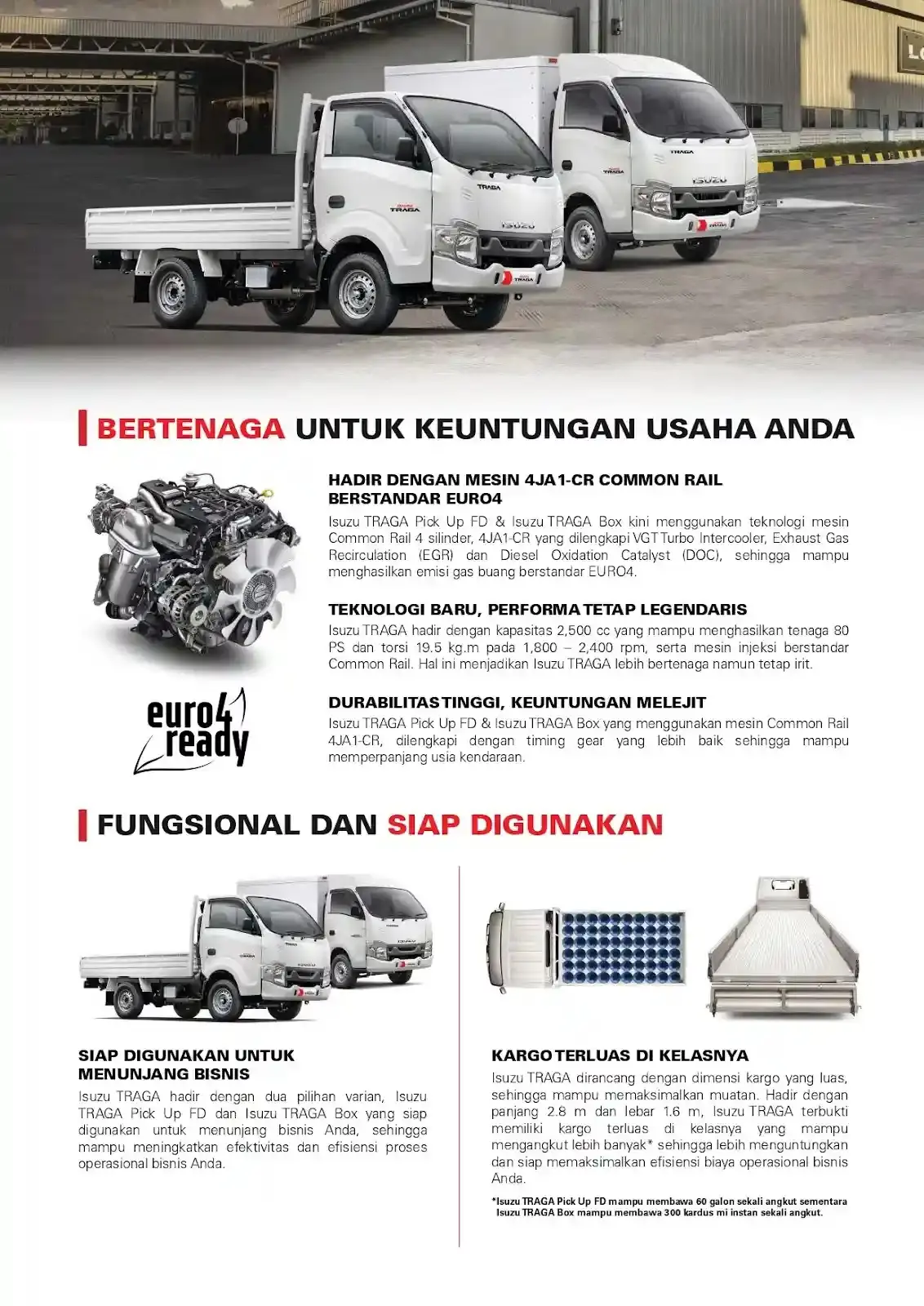 Tampak depan Isuzu Traga 2026